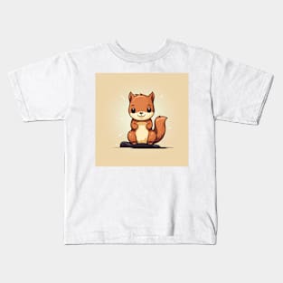 Cute Adorable Kawaii Baby Squirrel Kids T-Shirt